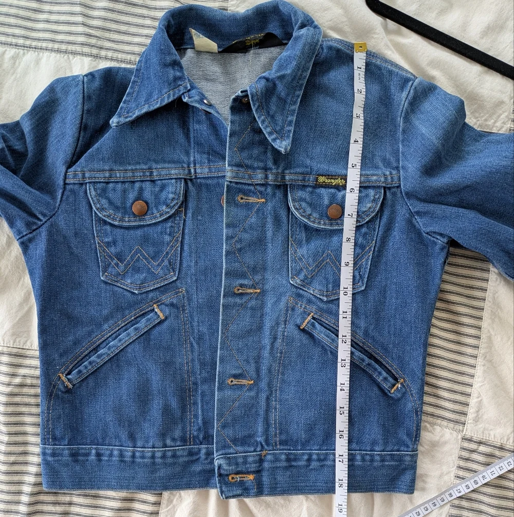 Vintage 60s-70s Wrangler Denim Jacket with Custom Painted Back - Picture 8 of 8